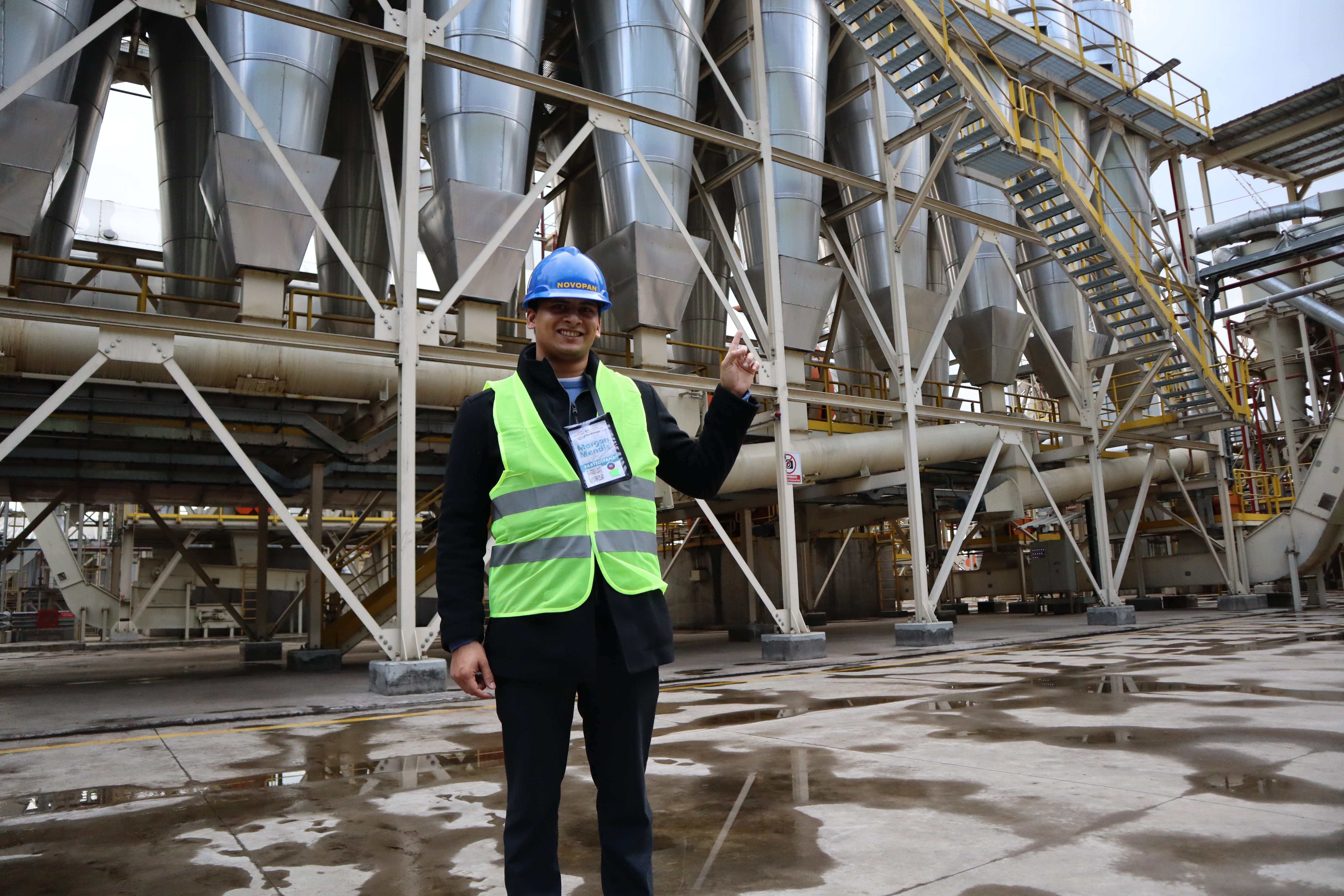 Morgan at an industrial facility